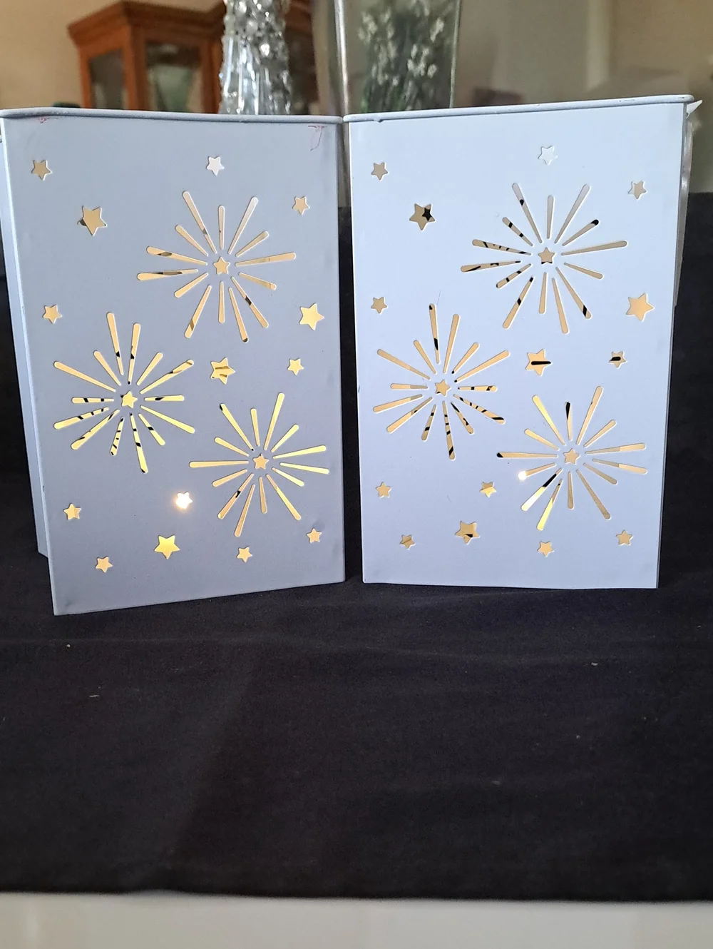 NWT 2 LED Metal Lanterns 7